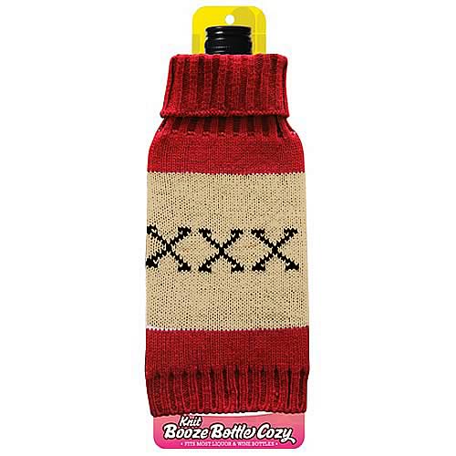 XXX Liquor Beer Bottle Knit Cozy