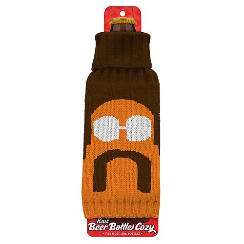 Porn 'Stache Beer Bottle Knit Cozy