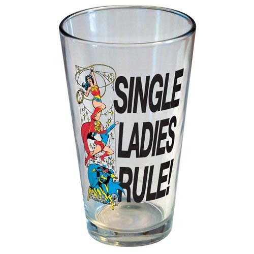 DC Comics Single Ladies Rule Pint Glass
