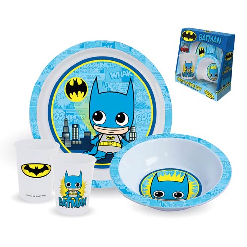 Batman Plate, Bowl, and Cup 3-Piece Kids Set