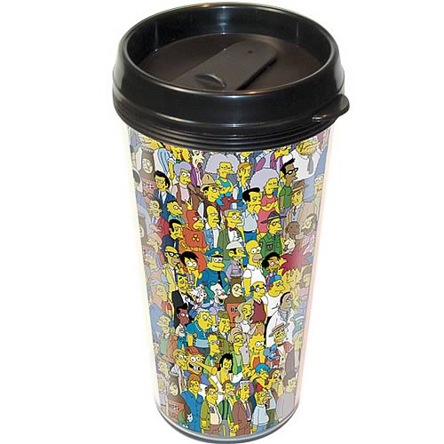 Simpsons Springfield Plastic Travel Mug