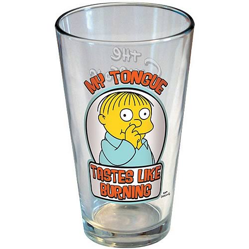 Simpsons Ralph Wiggum Tongue Tastes Like Burning Pint Glass