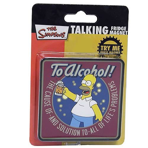Simpsons To Alchohol Homer Simpson Talking Magnet