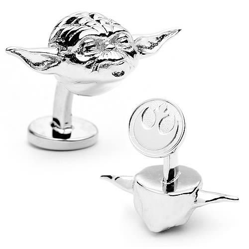 Star Wars 3-D Yoda Head Cufflinks