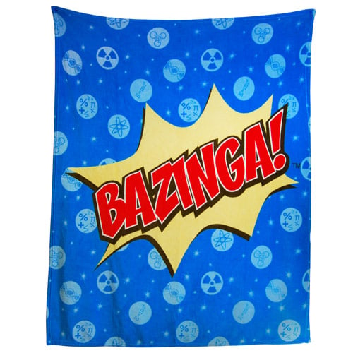 Big Bang Theory Large Blue Bed Throw