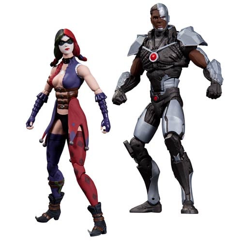 DC Injustice Harley Quinn & Cyborg 3 3/4-Inch Action Figures