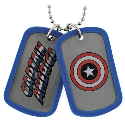 Captain America Double Sided Dog Tag Necklace