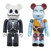 Mini-Figures > Nightmare Before Christmas - Jack and Sally as Bearbricks!  Great for  Nightmare Before Christmas  fan!  Detailed and articulated figures of Jack and Sally!  Relive your love of Tim Burtons animated classic  The Nightmare Before Christmas  this winter with a set of Medicoms Bearbricks! Never before released, this 2-pack features Jack Skellington and his true love Sally. Whether you sing along with the haunting tunes every Halloween and Christmas, youre a collector of designer toys, or you just love anamorphic bears, youll want to place this crucial set under your tree this holiday. Limited to 1,500 pieces outside of Asia. Window box packaging.: Sizes 