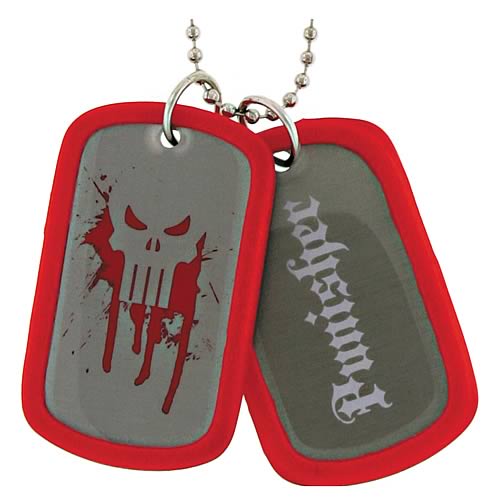 Punisher Double Sided Dog Tag Necklace