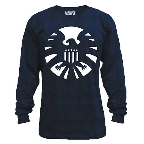 Avengers Night S.H.I.E.L.D. Blue Long Sleeve T-Shirt