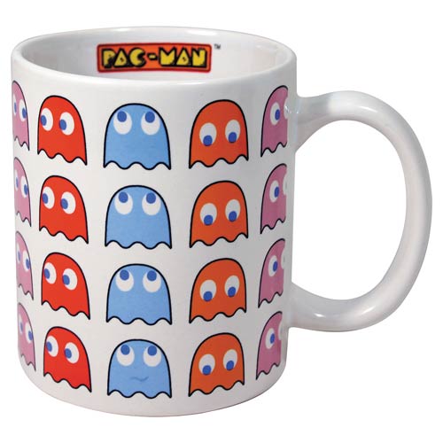 Pac-Man Ghost 11 oz. Ceramic White Mug