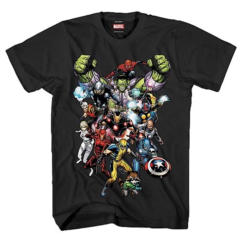 Marvel Heroes Marvel Now Black T-Shirt