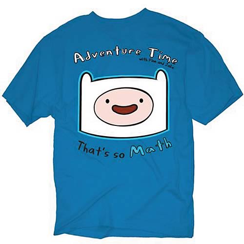 Adventure Time Finn That's So Math Blue T-Shirt