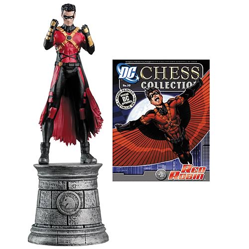 Batman Red Robin White Knight Chess Piece with Magazine