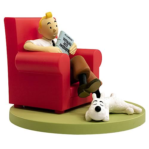 Adventures of Tintin Box Scene Tintin At Home Statue