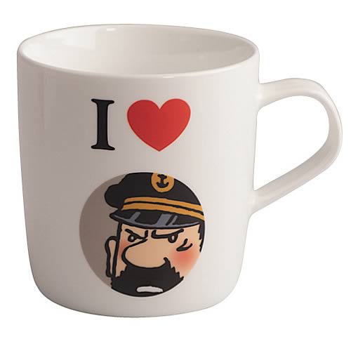 Adventures of Tintin I Love Captain Haddock White Mug