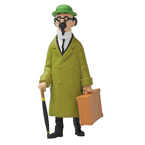 Adventures of Tintin Calculus with Suitcase Mini-Statue