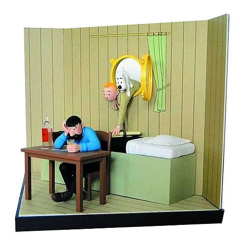 Adventures of Tintin Tintin Meets Haddock Box Cover Statue