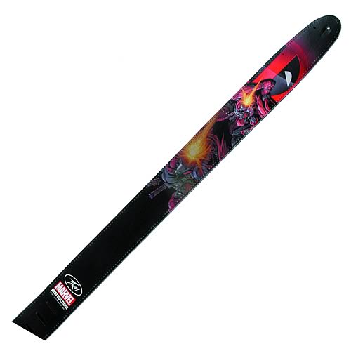 Deadpool Gunfire Leather Guitar Strap