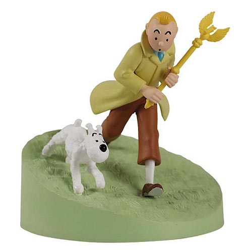 Adventures of Tintin Box Scene Tintin with Sceptre Statue