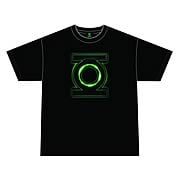 Green Lantern Movie Glow Logo Black T-Shirt