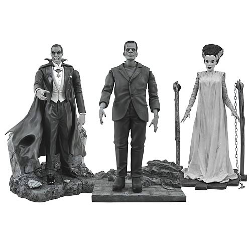 Universal Monsters Black-and-White Action Figure Box Set
