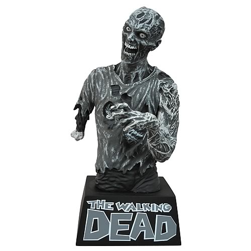 Walking Dead Zombie Black and White Bust Bank