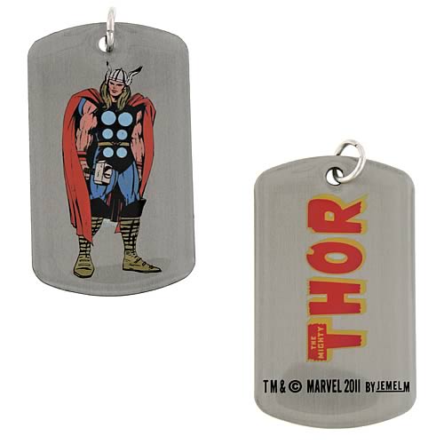 Thor Dog Tag Action Necklace