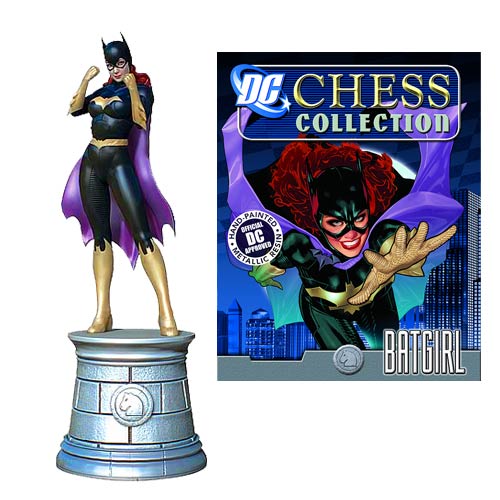 DC Superhero Batgirl Knight Chess Piece with Magazine