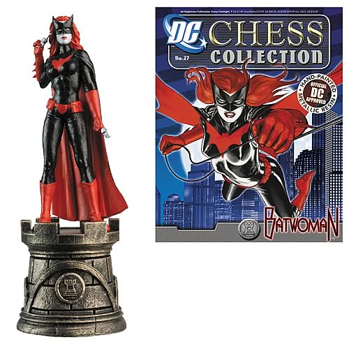 Batman Batwoman White Rook Chess Piece with Magazine