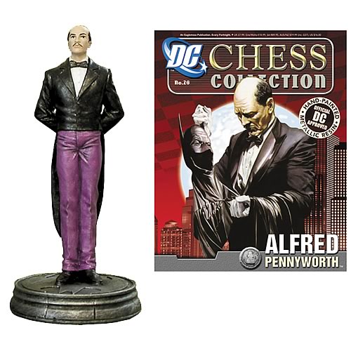Batman Alfred Pennyworth Pawn Chess Piece with Magazine