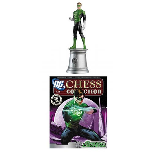 Green Lantern White Bishop Chess Piece with Magazine