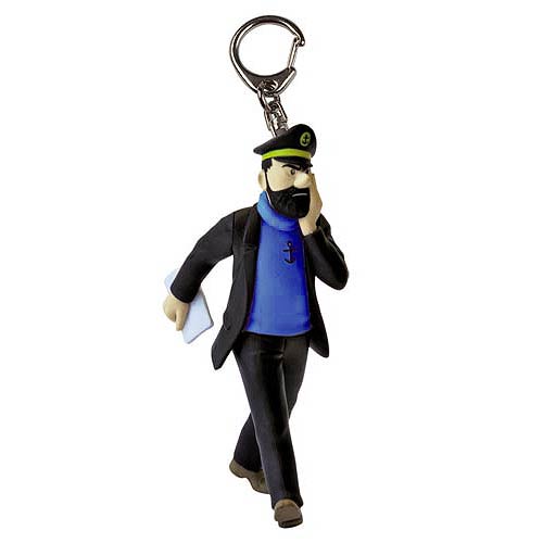 Adventures of Tintin Captain Haddock w/ Newspaper Key Chain