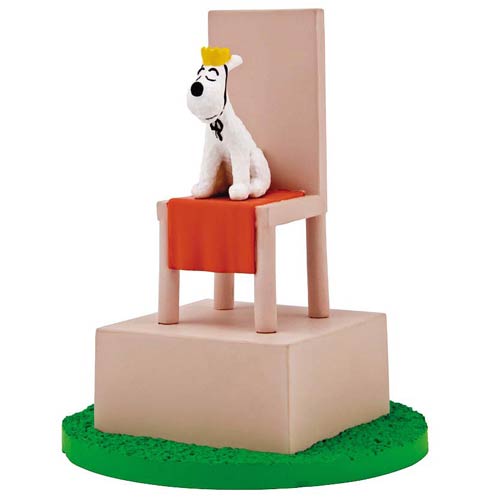 Adventures of Tintin Snowy on a Throne Box Scene Mini-Statue