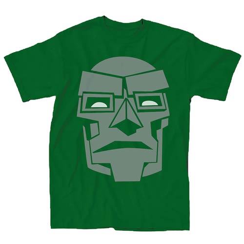 Fantastic Four Doctor Doom Mask Green T-Shirt