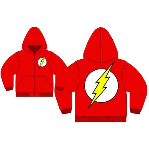 Flash Logo Red Zip-Up Hooded Sweatshirt