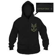 Halo Spartan II Black Zip-Up Hoodie