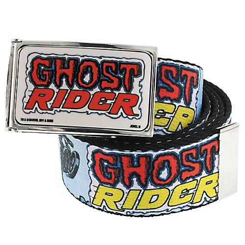 Ghost Rider Logo White Belt