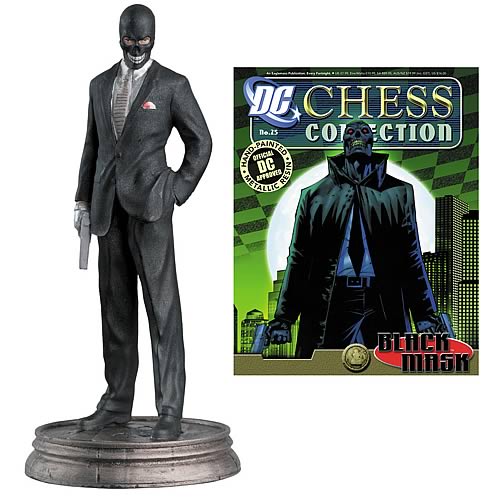 DC Superhero Black Mask Black Pawn Chess Piece with Magazine