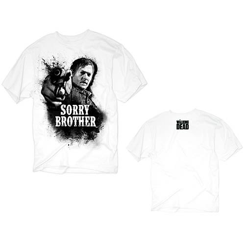 The Walking Dead Daryl Dixon Sorry Brother White T-Shirt