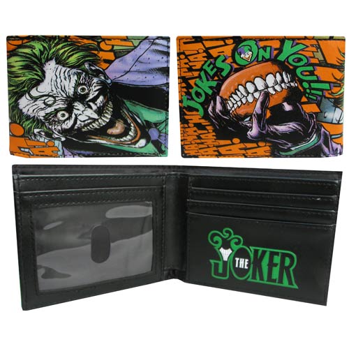 Batman Joker Dye Sub Screen Print Bi-Fold Wallet