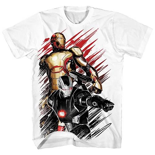 Iron Man 3 Movie .50 Caliber White T-Shirt