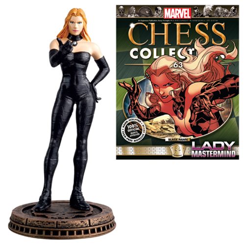 Marvel Lady Mastermind Black Pawn Chess Piece with Magazine