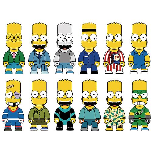 Simpsons Bart Simpson 3-Inch Qee Mania Series 2 Figure Case