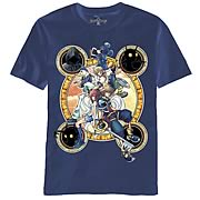 Kingdom Hearts Stacked Against Navy T-Shirt