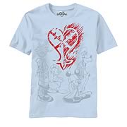 Kingdom Hearts Hearts Ablaze Light Blue T-Shirt