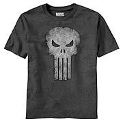Punisher Pun Skull Charcoal T-Shirt
