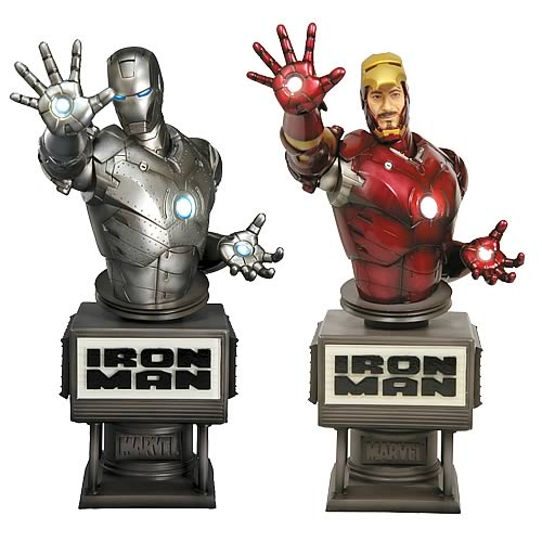 Iron Man Movie Fine Art Bust 2-Pack