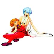 Evangelion Rei and Asuka Plug Suit Statue
