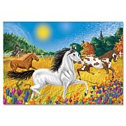 Horses In The Meadow Cardboard Jigsaw Puzzle